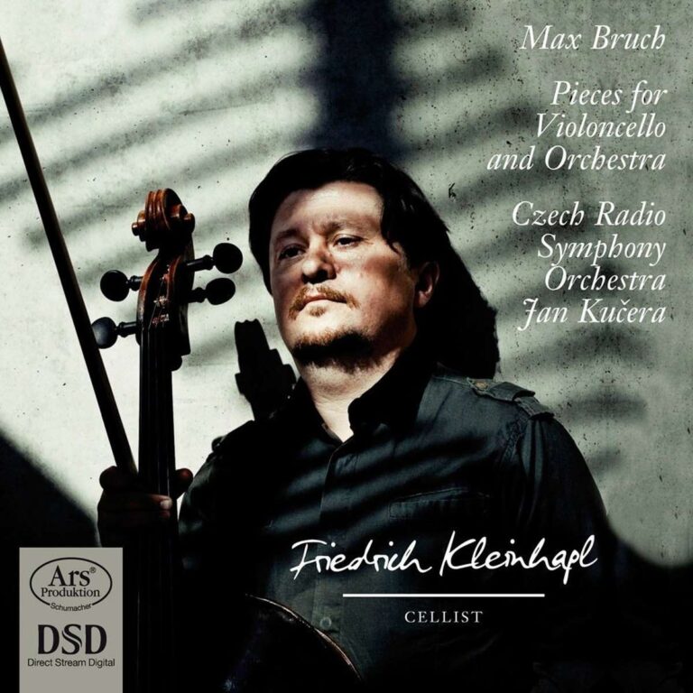 album cover kleinhapl max bruch pieces for violoncello and orchestra